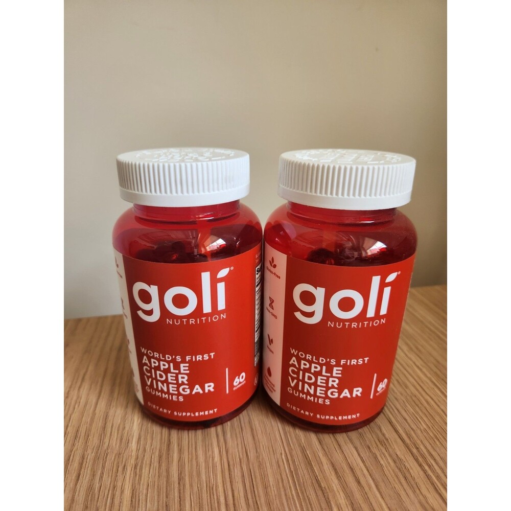 Goli Apple Cider Vinegar Gummies Set Of 2 Containers 60ct Each NIB